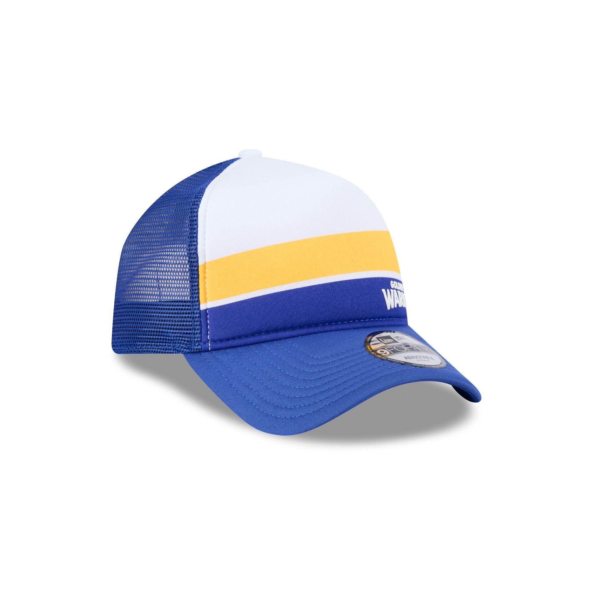 Golden State Warriors Color Block 9FORTY A-Frame Trucker Snapback Hat Male Product Image