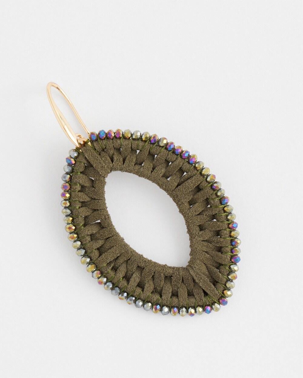 No Droop™ Olive Faux Suede Earrings Product Image