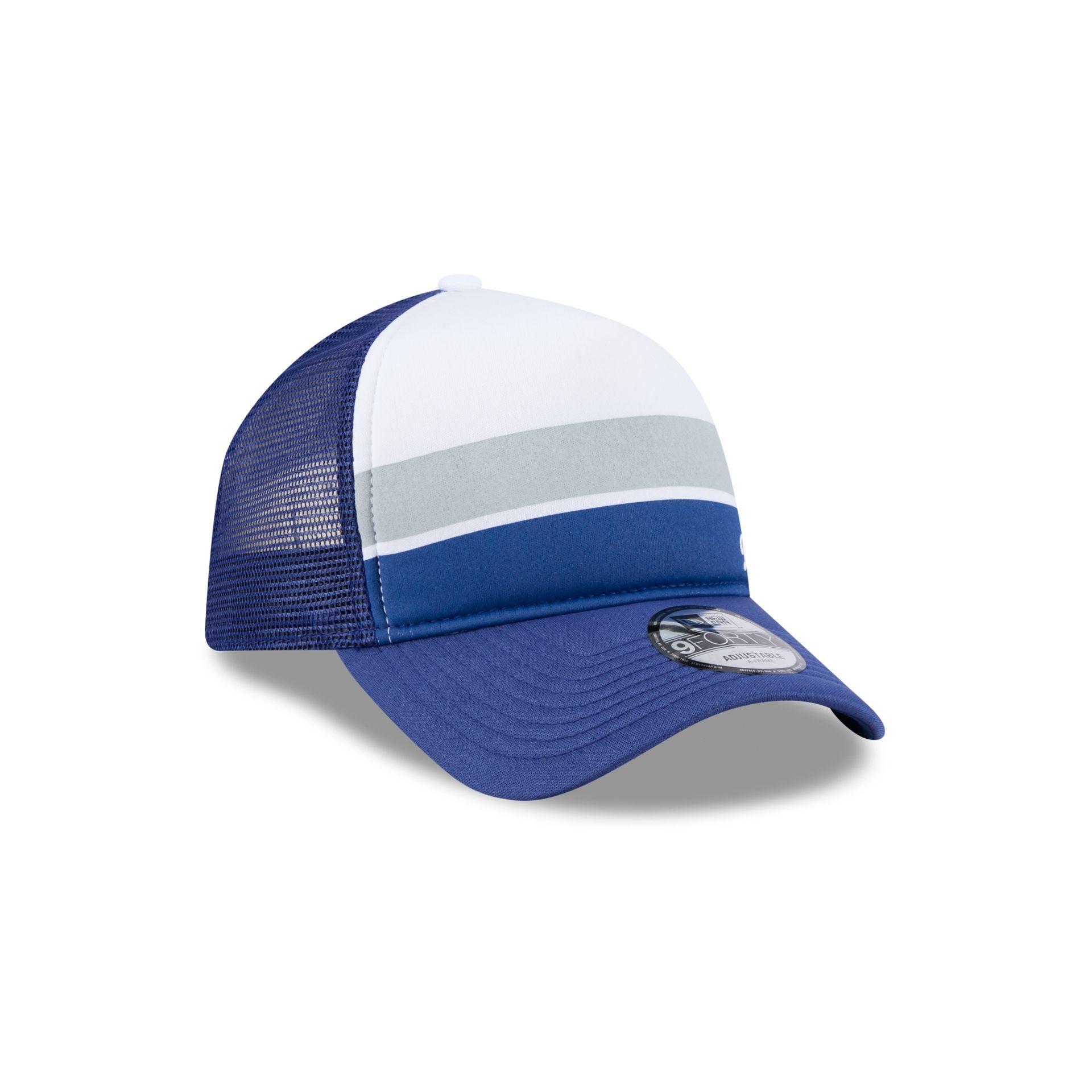 Los Angeles Dodgers Color Block 9FORTY A-Frame Trucker Snapback Hat Male Product Image