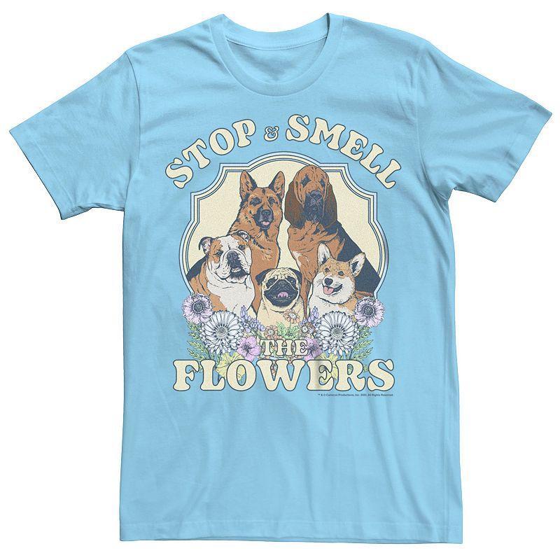 Mens Stop And Smell The Flowers Dog Crest Graphic Tee Product Image