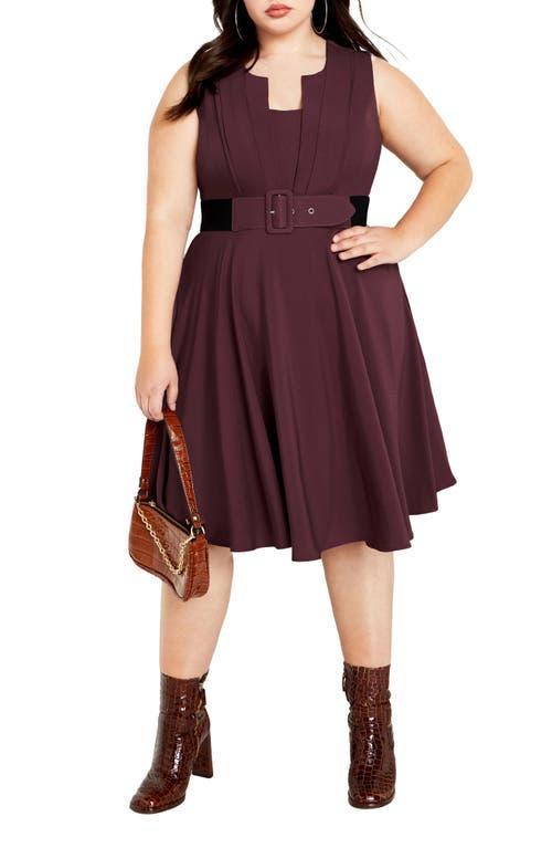 City Chic Veronica Belted Sleeveless A-Line Dress Product Image