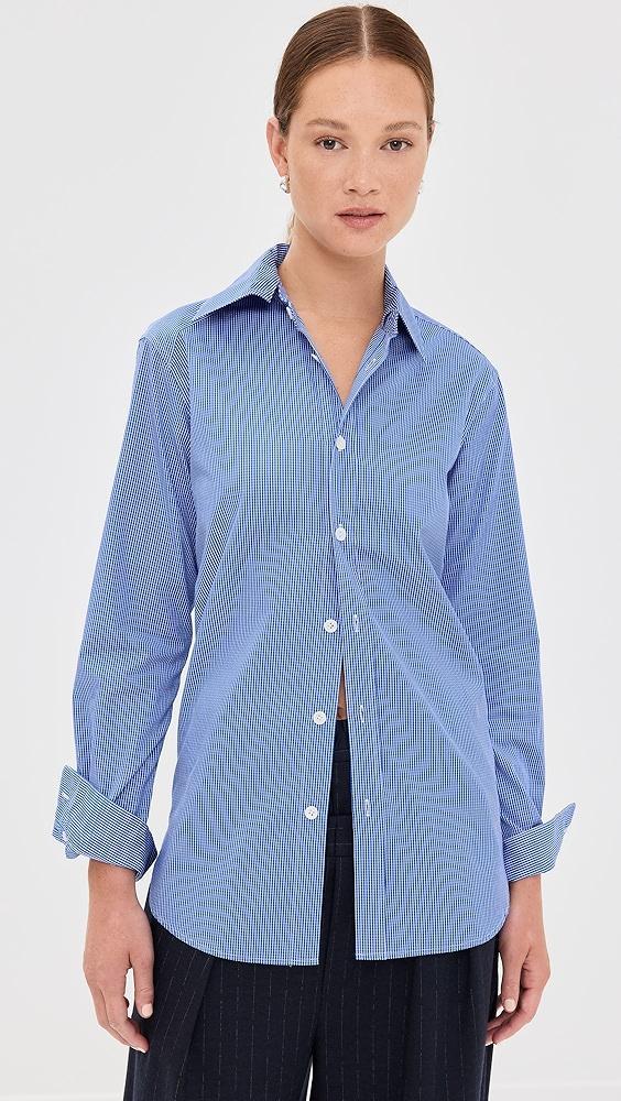 Tibi Mini Check Shirting Detached Slim Shirt | Shopbop Product Image