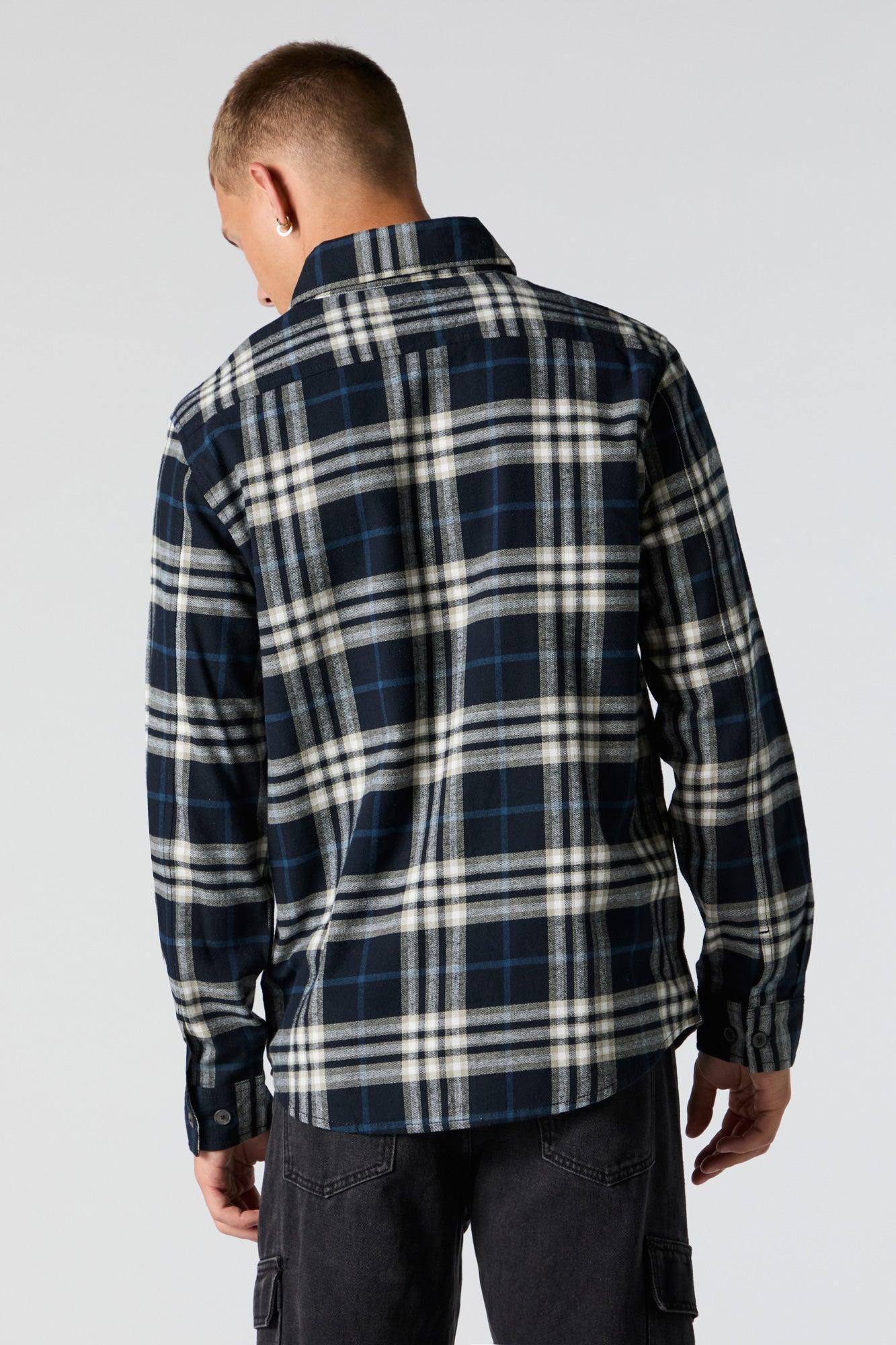 Plaid Button-Up Top Male Product Image