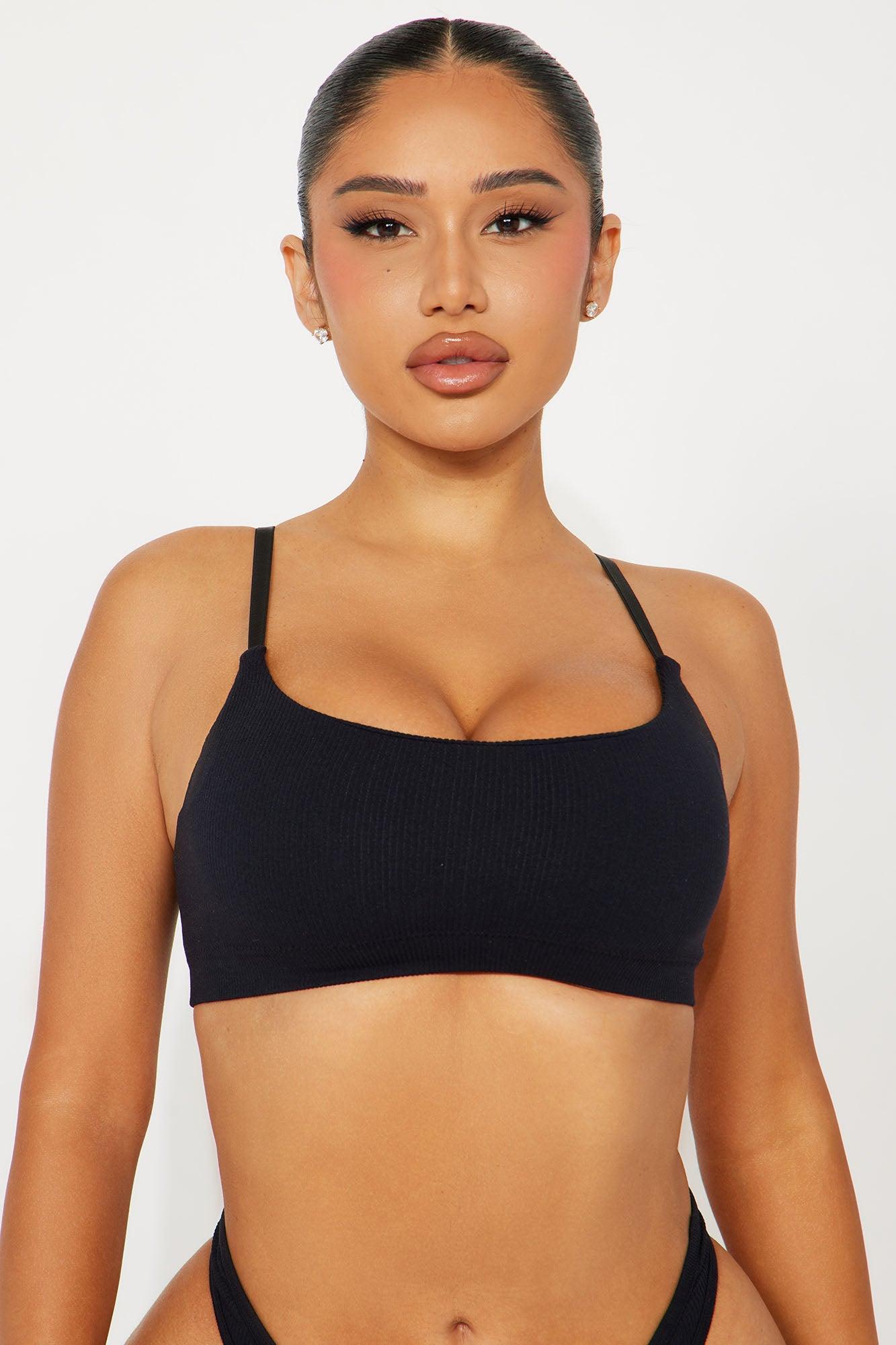 Chill Vibe Seamless Bralette - Black Product Image