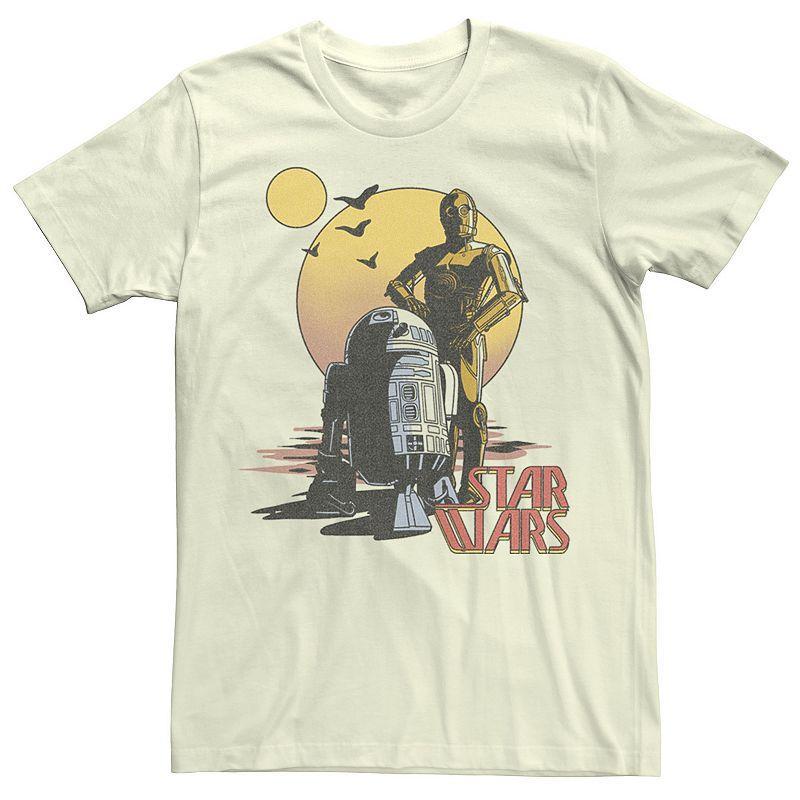 Mens Star Wars C-3PO & R2-D2 Portrait Tee Natural Product Image