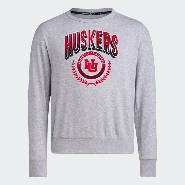 adidas Washington Huskies Crew Sweatshirt Medium Grey Heather L Mens Product Image