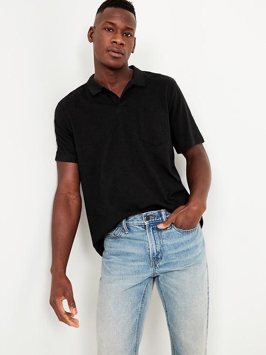 Classic Fit Slub-Knit Polo Product Image