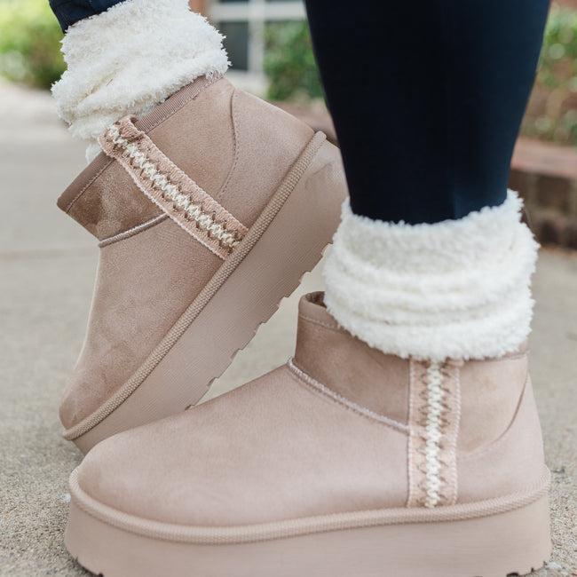 Hattie Taupe Booties Product Image