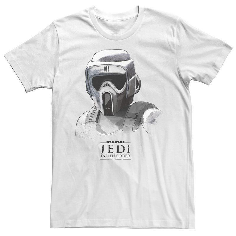 Star Wars Mens Jedi Fallen Order Scout Trooper Mask Sketch T-shirt Product Image