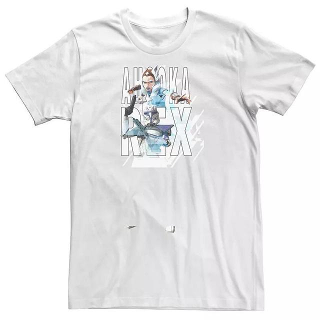 Big & Tall Star Wars: The Clone Wars Ahsoka & Rex Text Portraits Tee, Mens Product Image