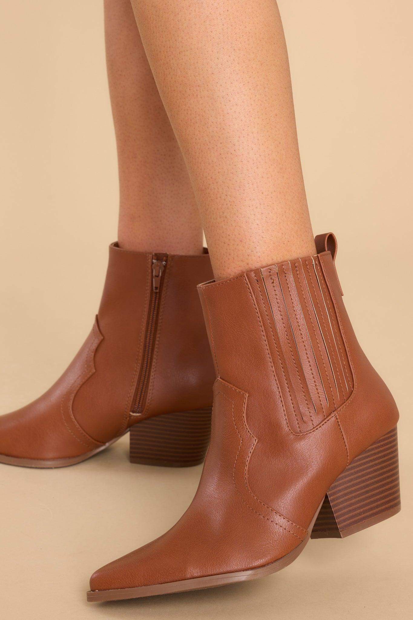 Living For It Western Brown Boots Product Image