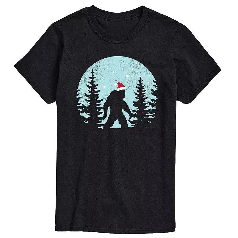 Big & Tall Sasquatch Winter Scene Tee, Mens Product Image