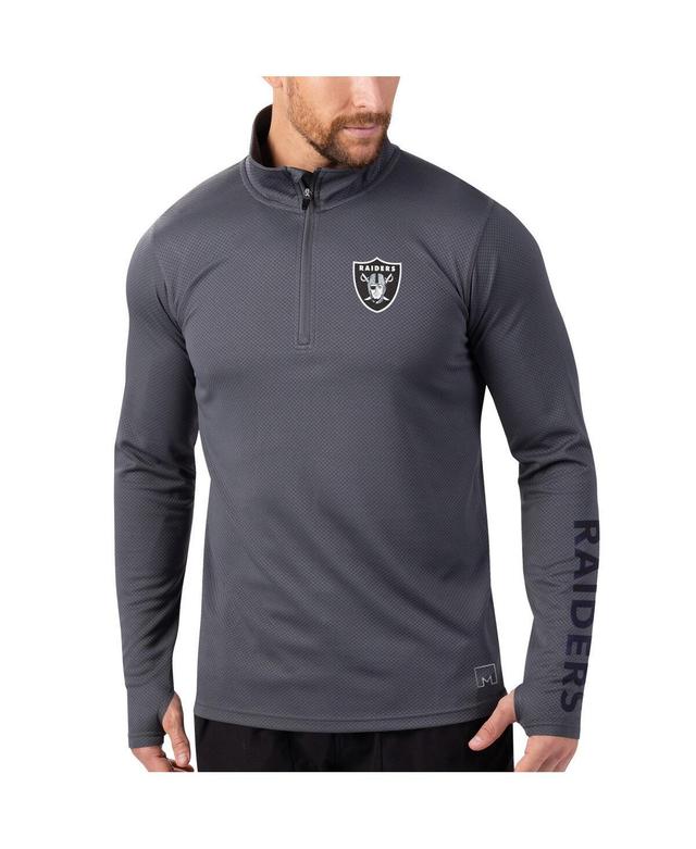 Mens Msx by Michael Strahan Charcoal Las Vegas Raiders Half-Zip Hoodie Product Image