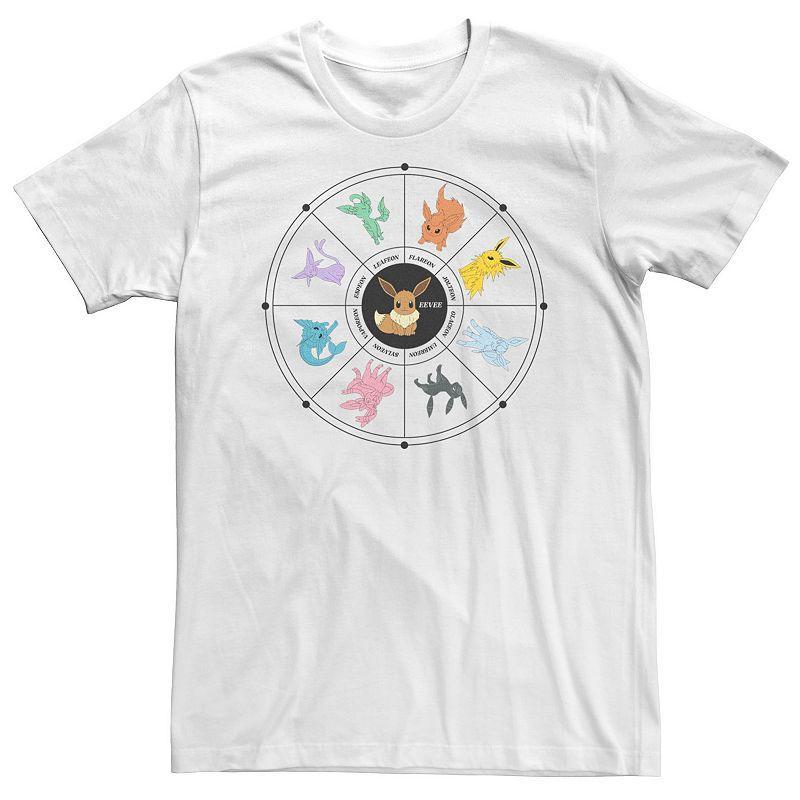 Big & Tall Pokemon Eevee Evolution Tarot Card Graphic Tee, Mens Product Image