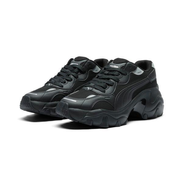 PUMA Pulsar Wedge Mesh V2 Women's Sneakers in Black/Silver Product Image