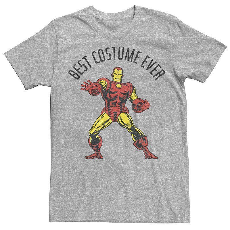 Mens Marvel Iron Man Best Costume Ever Portrait Graphic Tee Athletic Grey Product Image