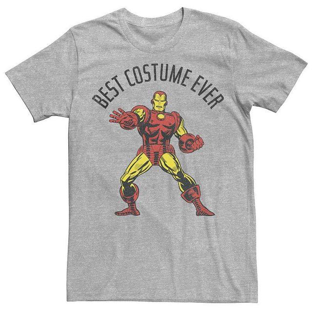 Mens Marvel Iron Man Best Costume Ever Portrait Graphic Tee Athletic Grey Product Image