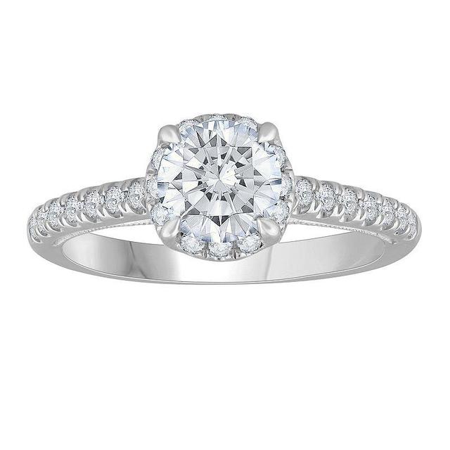 Diamond Medley 14k White Gold 1 3/8 Carat T.W. Lab-Grown Diamond Engagement Ring, Womens Product Image