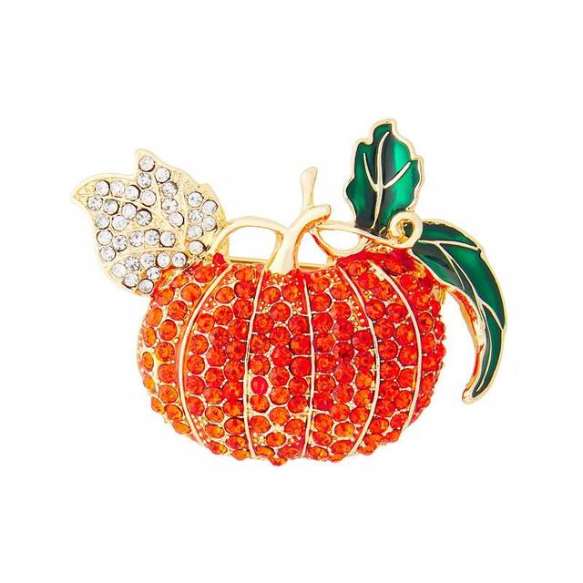 Napier Gold Tone Autumn Pumpkin Pin, Womens, Orange Product Image