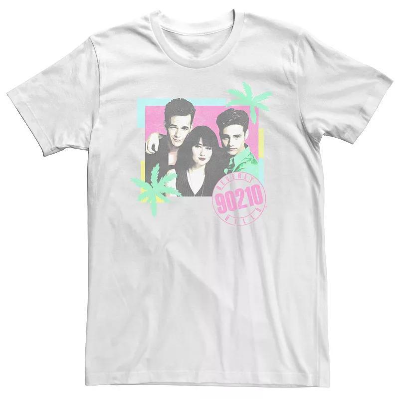 Big & Tall Beverly Hills 90210 Group Shot Retro Square Portrait Tee, Mens Product Image