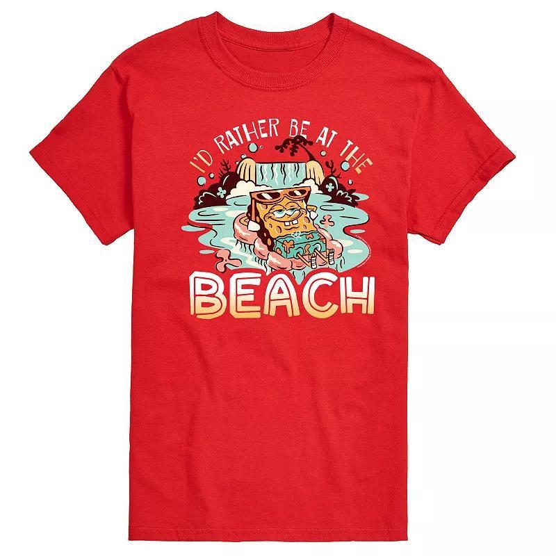 Mens SpongeBob SquarePants Beach Graphic Tee Product Image