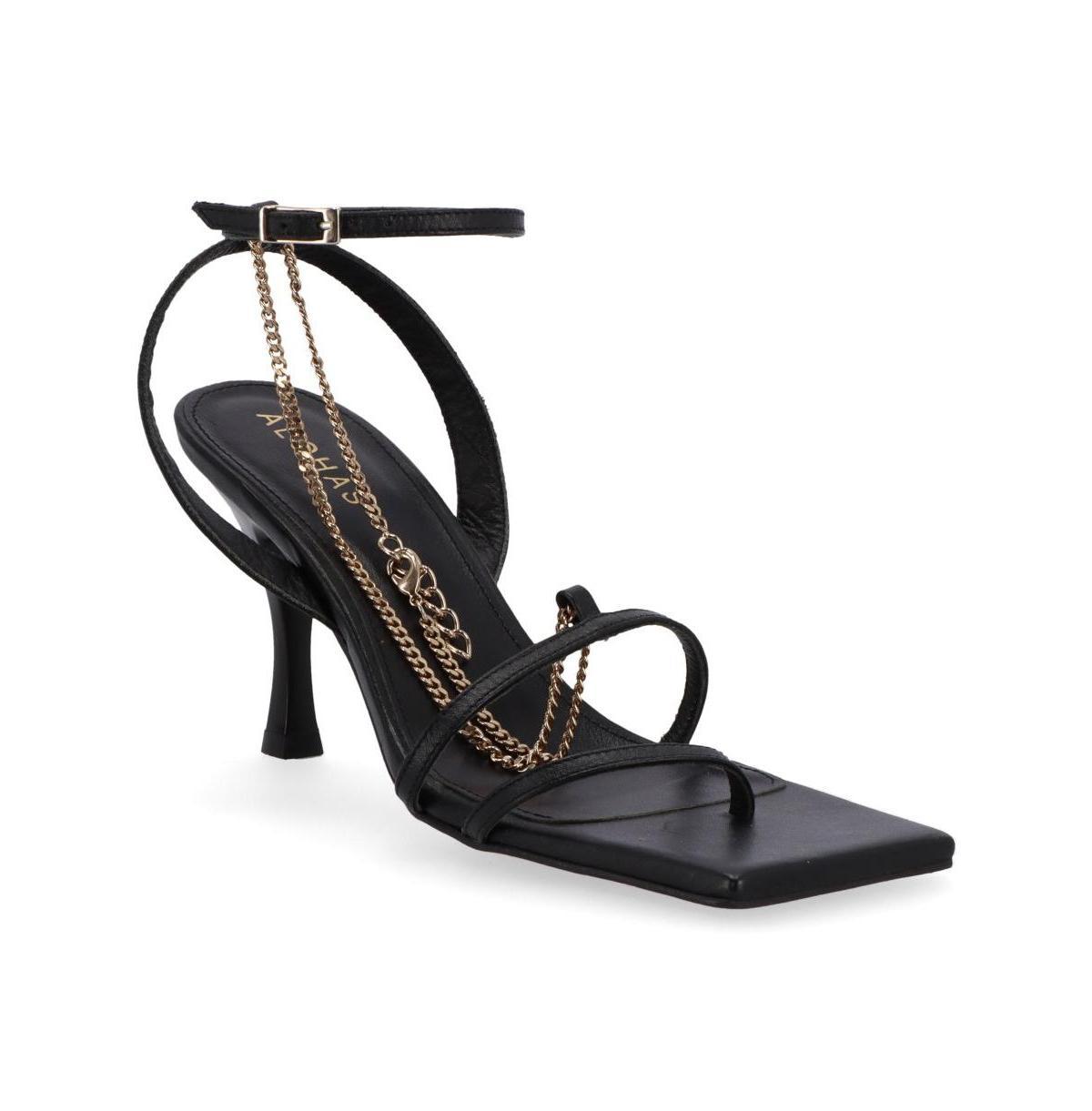 Alohas Womens Straps Chain Leather Sandals product image