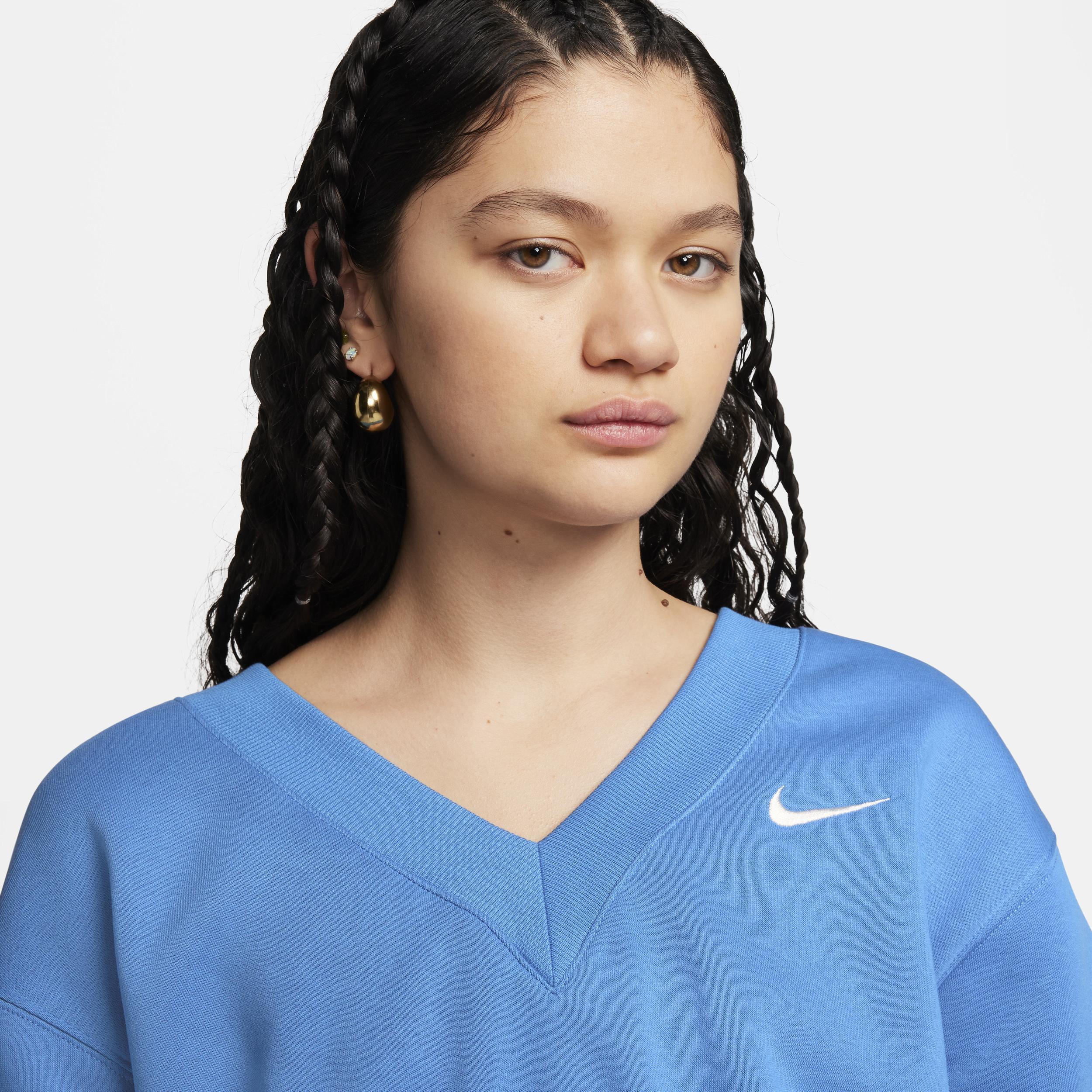 Women's Nike Sportswear Phoenix Fleece Cropped V-Neck Top Product Image