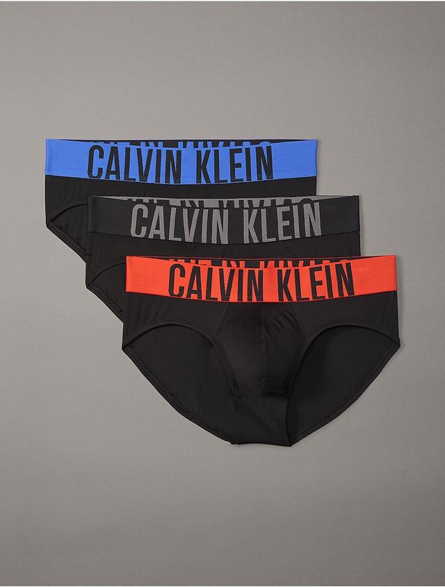 Calvin Klein Mens Intense Power Micro 3-Pack Hip Brief - Black - L Product Image