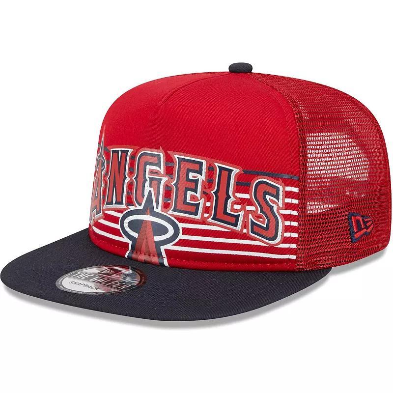 Mens New Era Los Angeles Angels Speed Golfer Trucker Snapback Hat Product Image