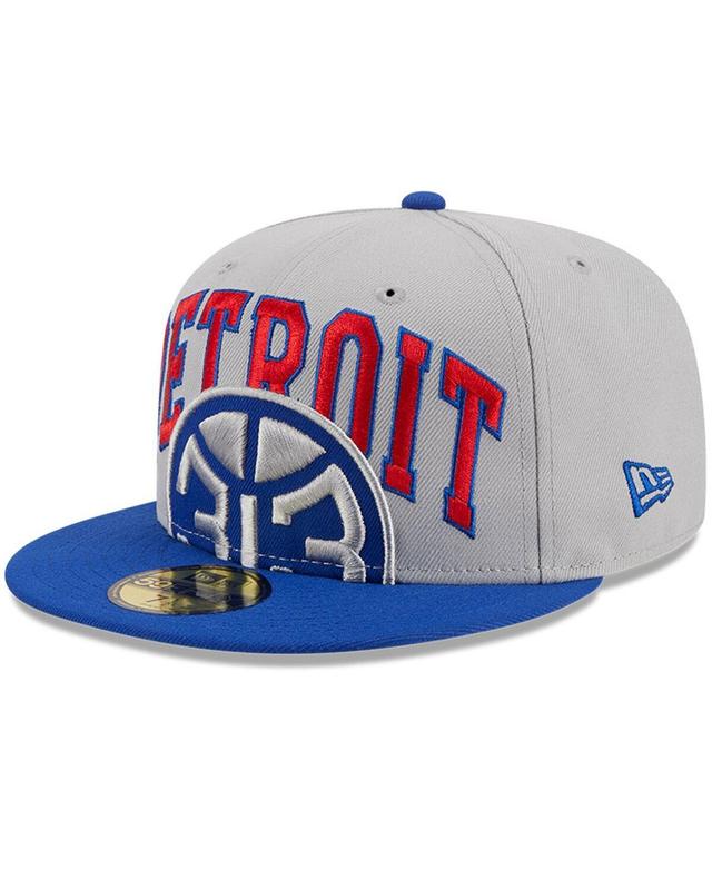 Mens New Era Gray/Blue Detroit Pistons Tip-Off Two-Tone 59FIFTY Fitted Hat Product Image