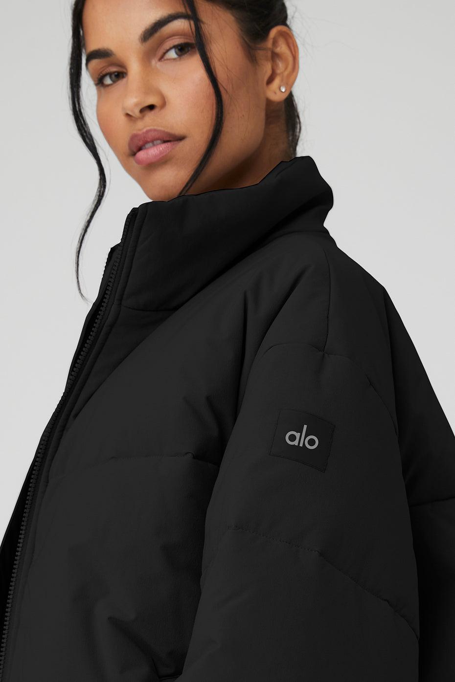 Stretch Woven Street Puffer - Black Product Image