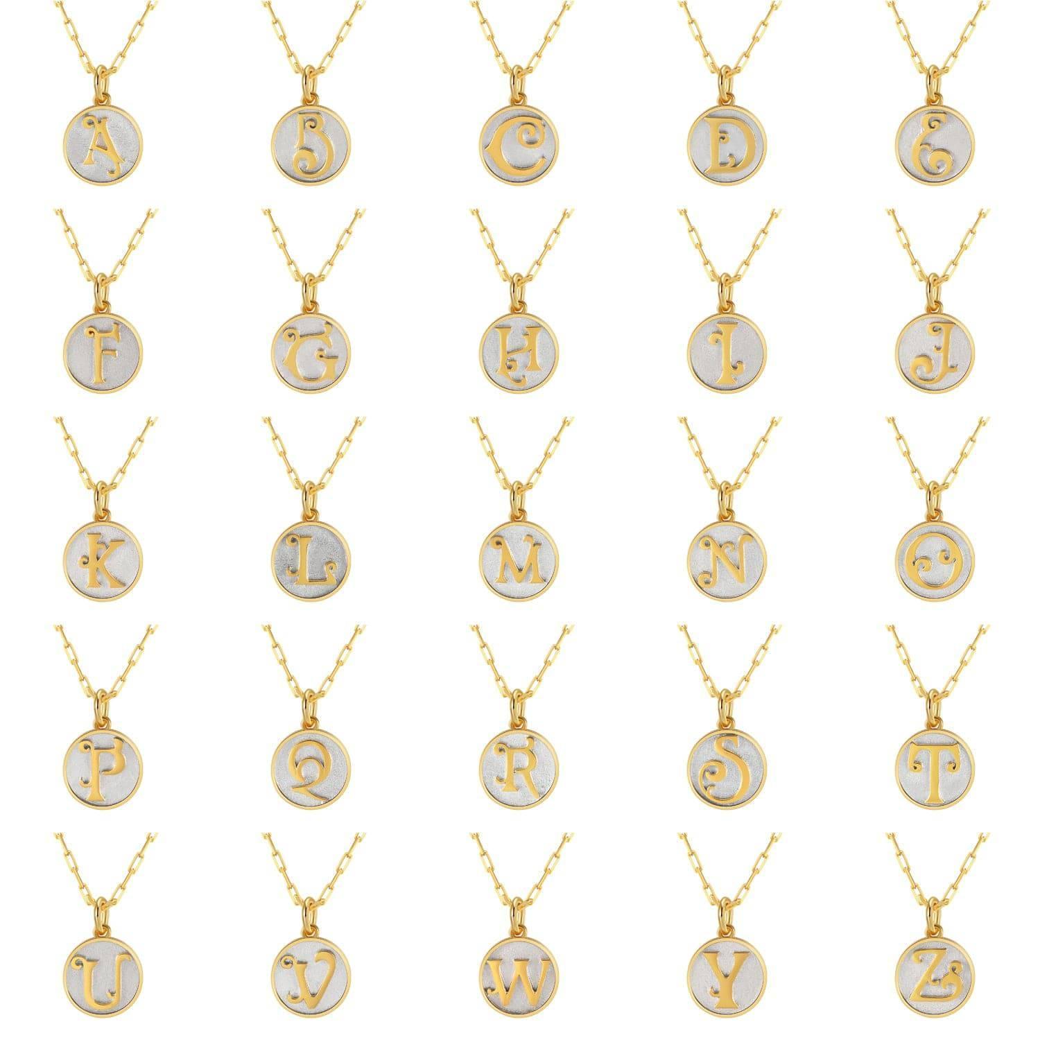 Saints Dainty Fancy Q Initial Pendant Necklace Product Image