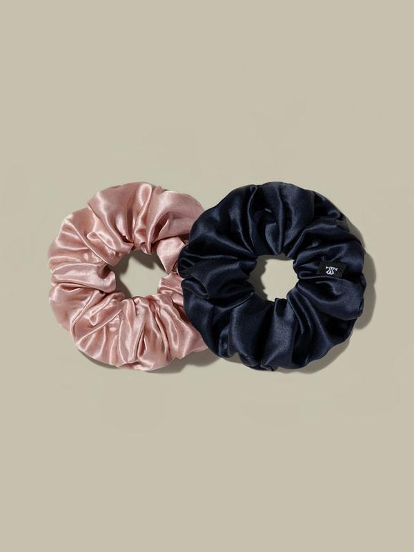 Large Classic Silk Scrunchies Set Product Image