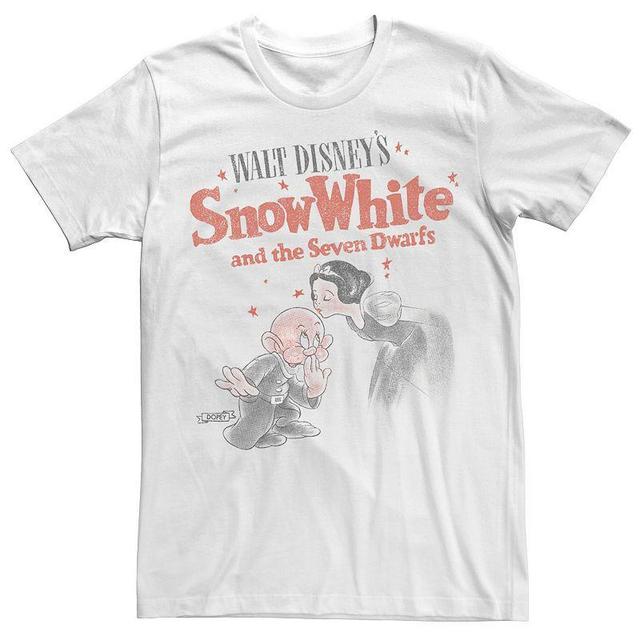 Big & Tall Disney Snow & Dopey Distressed Portrait Tee, Mens Product Image