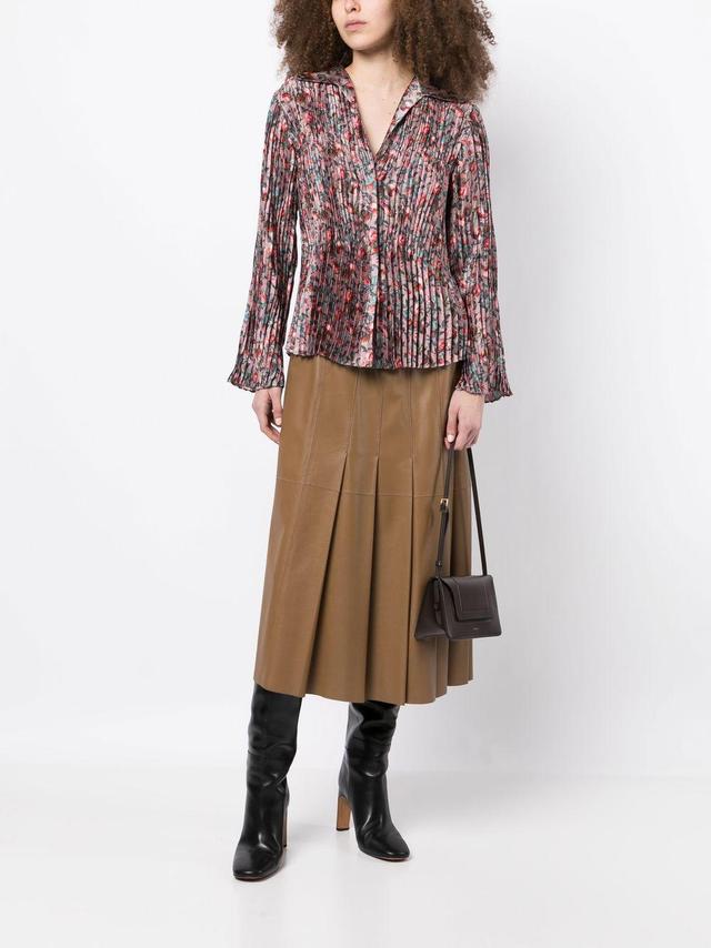 Berry Blooms Pleated Blouse In Petal Quartz Product Image