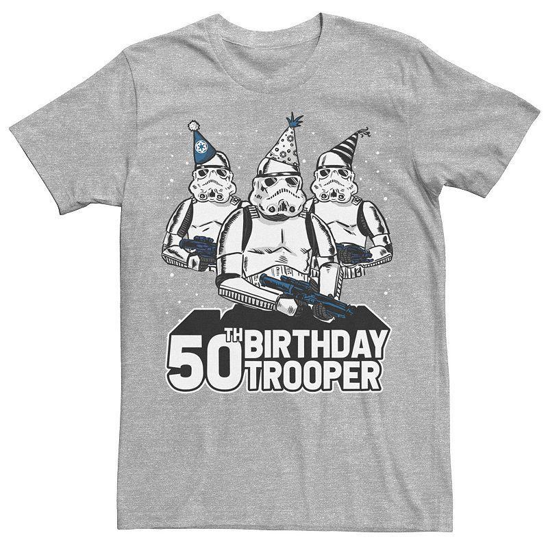 Mens Star Wars Birthday Trooper 50th Birthday Graphic Tee Athletic Grey Product Image