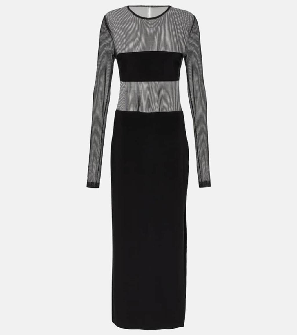 NORMA KAMALI Dash Dash Maxi Dress In Black Product Image