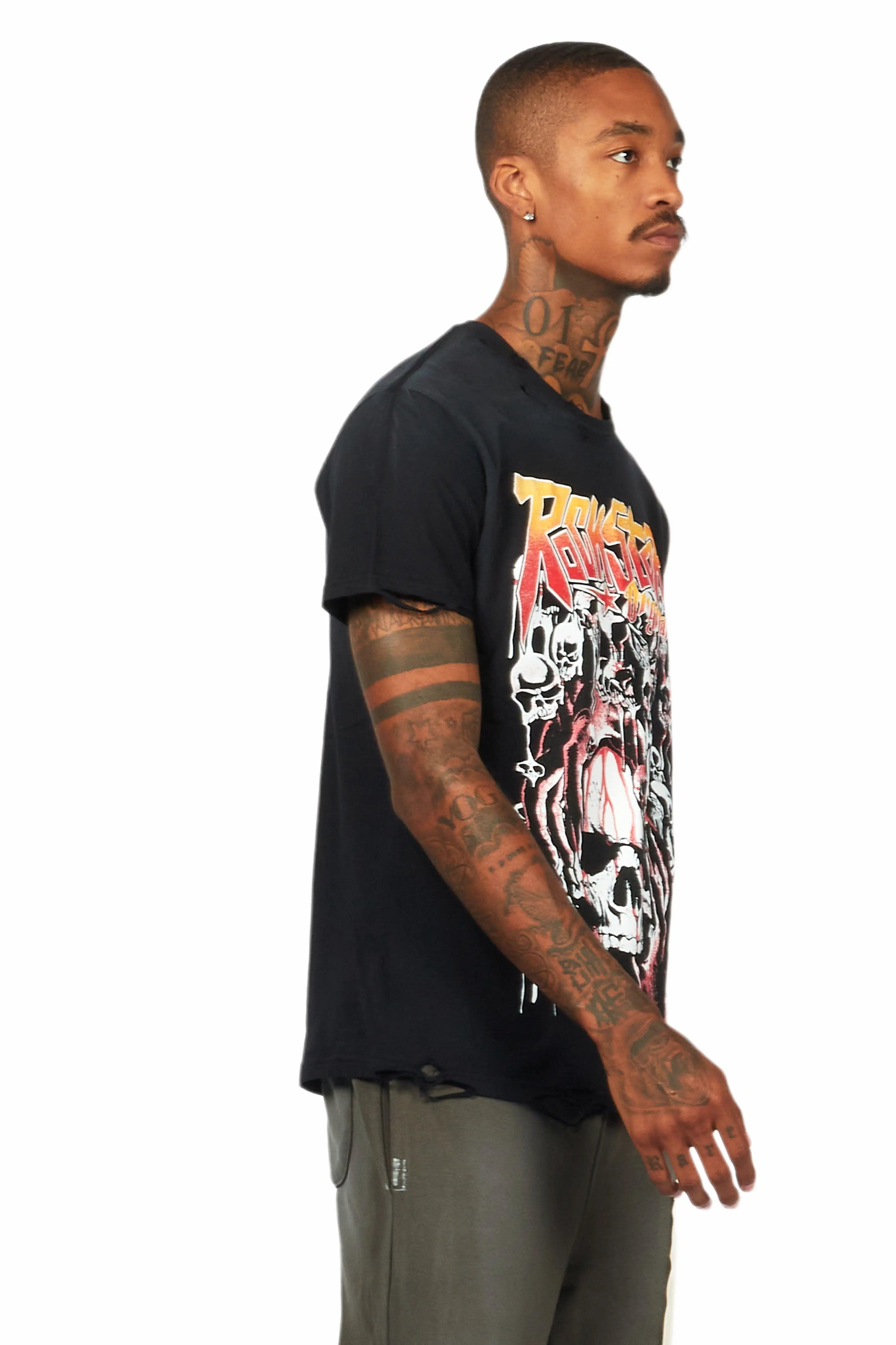 Grady Black Graphic T-Shirt Male Product Image