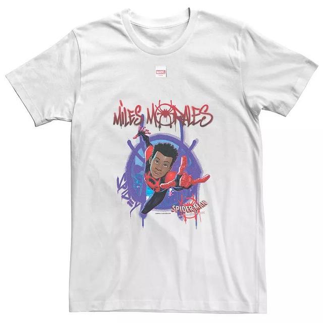 Big & Tall Marvel Spiderverse Miles Morales Splat Tee, Mens Product Image