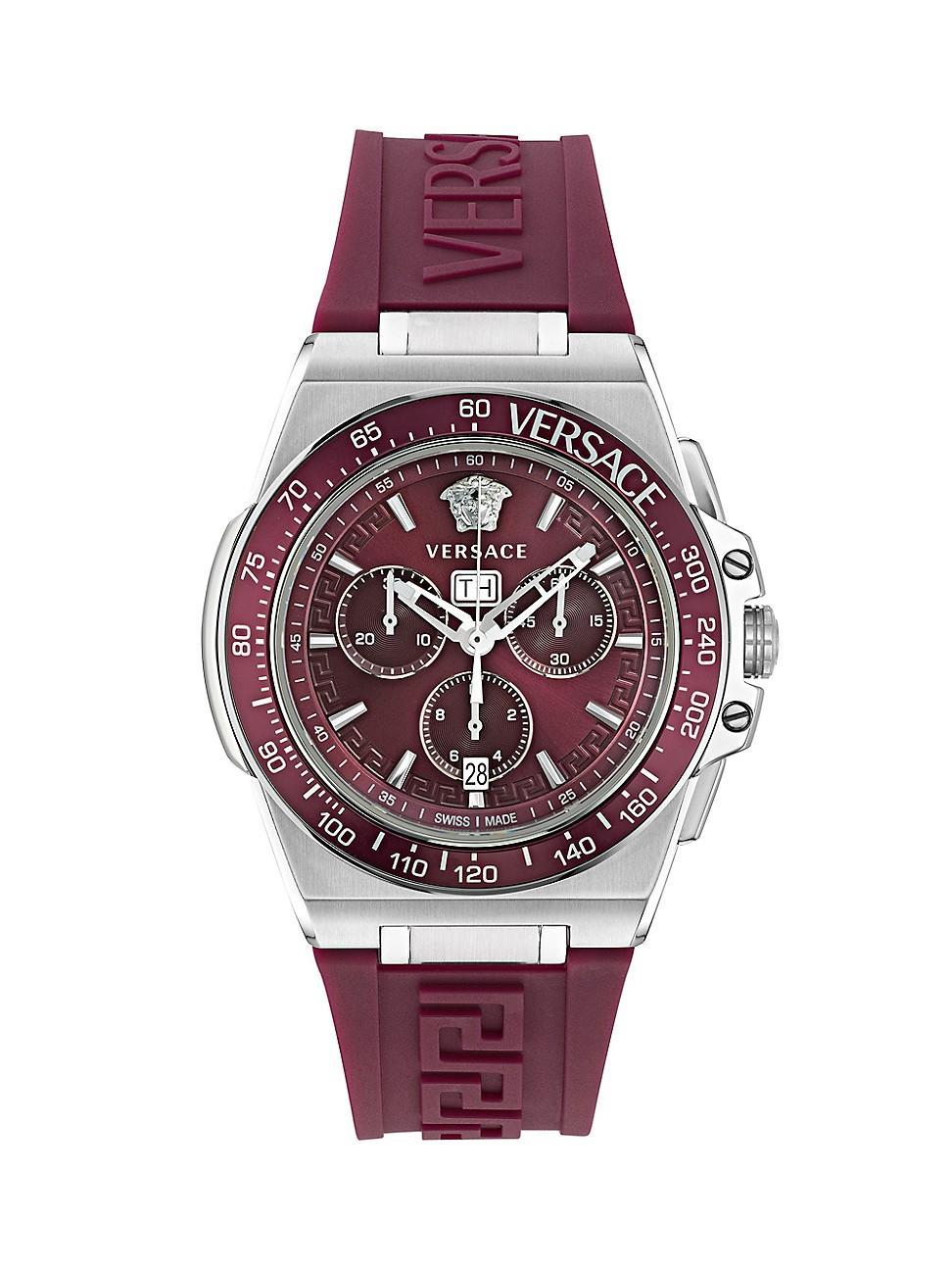 Versace Greca Extreme Silicone Strap Chronograph Watch, 45mm Product Image