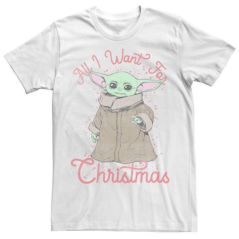 Mens Star Wars The Mandalorian The Child All I Want For Christmas Tee Product Image