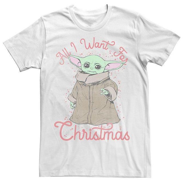 Mens Star Wars The Mandalorian The Child All I Want For Christmas Tee Product Image