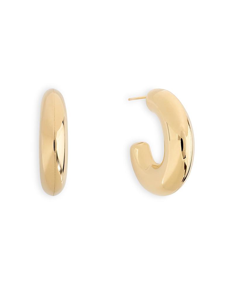 Womens Machina 14K-Gold-Plated Hoop Earrings Product Image