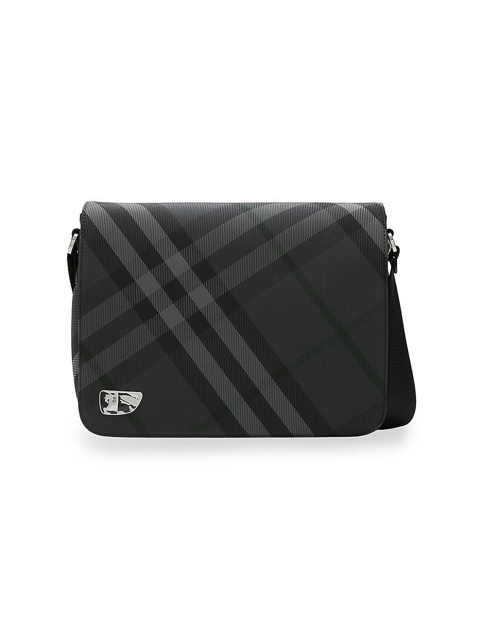 Mens Grid Check Messenger Bag Product Image