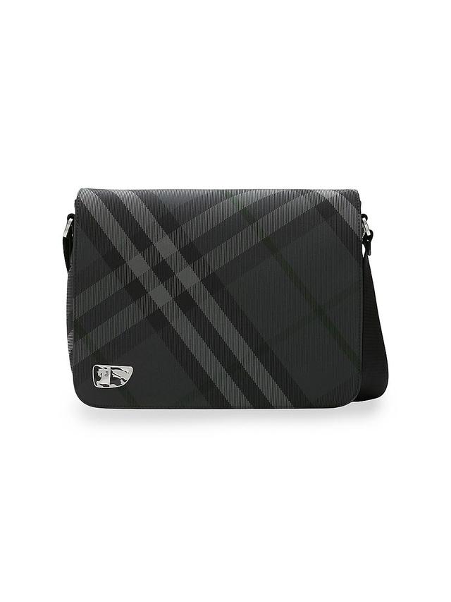 Mens Grid Check Messenger Bag Product Image