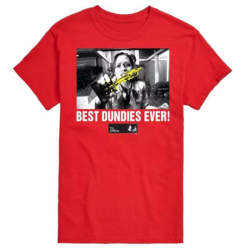 Mens The Office Best Dundies Ever Tee Red Product Image