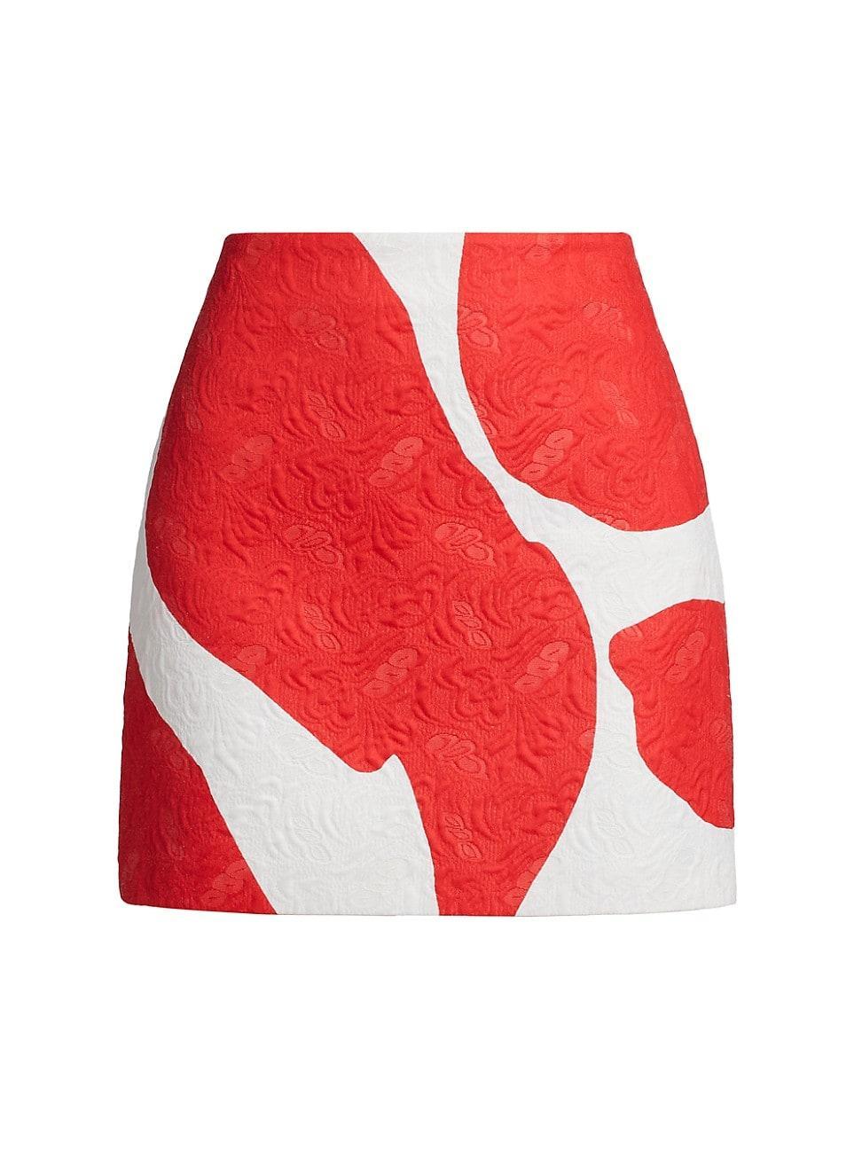 Womens Grand Foliage Jacquard Miniskirt Product Image