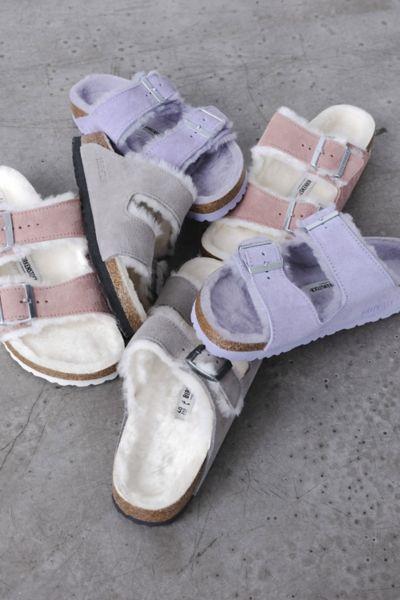 Birkenstock Arizona Genuine Shearling Lined Slide Sandal Product Image