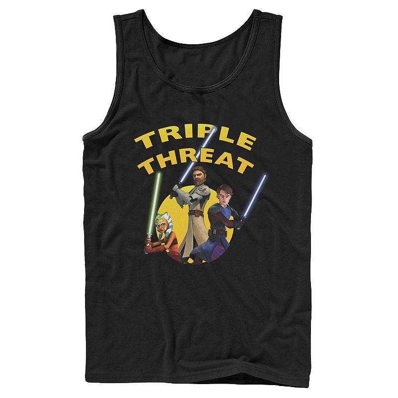 Mens Star Wars: Clone Wars Group Shot Triple Threat Tank Top Product Image