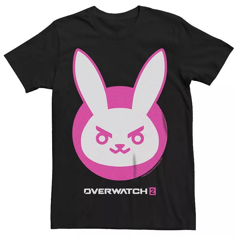 Mens Overwatch 2 D.Va Pink Bunny Icon Graphic Tee Product Image